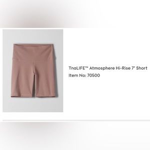 TnaLIFE Atmosphere Hi-Rise 7” Short pinky/nude color size Small